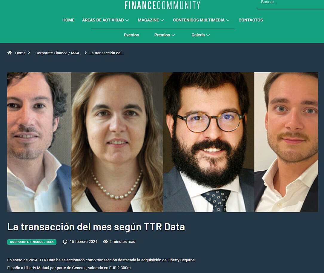 La transaccin del mes segn TTR Data